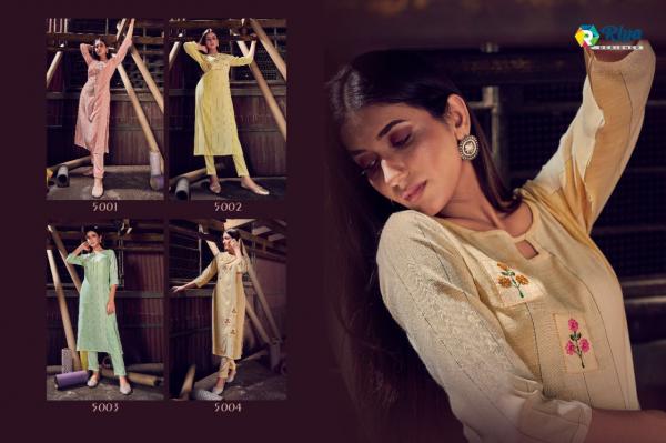 Riya Glory 3 Fancy Linen Handwork Kurti With Pant